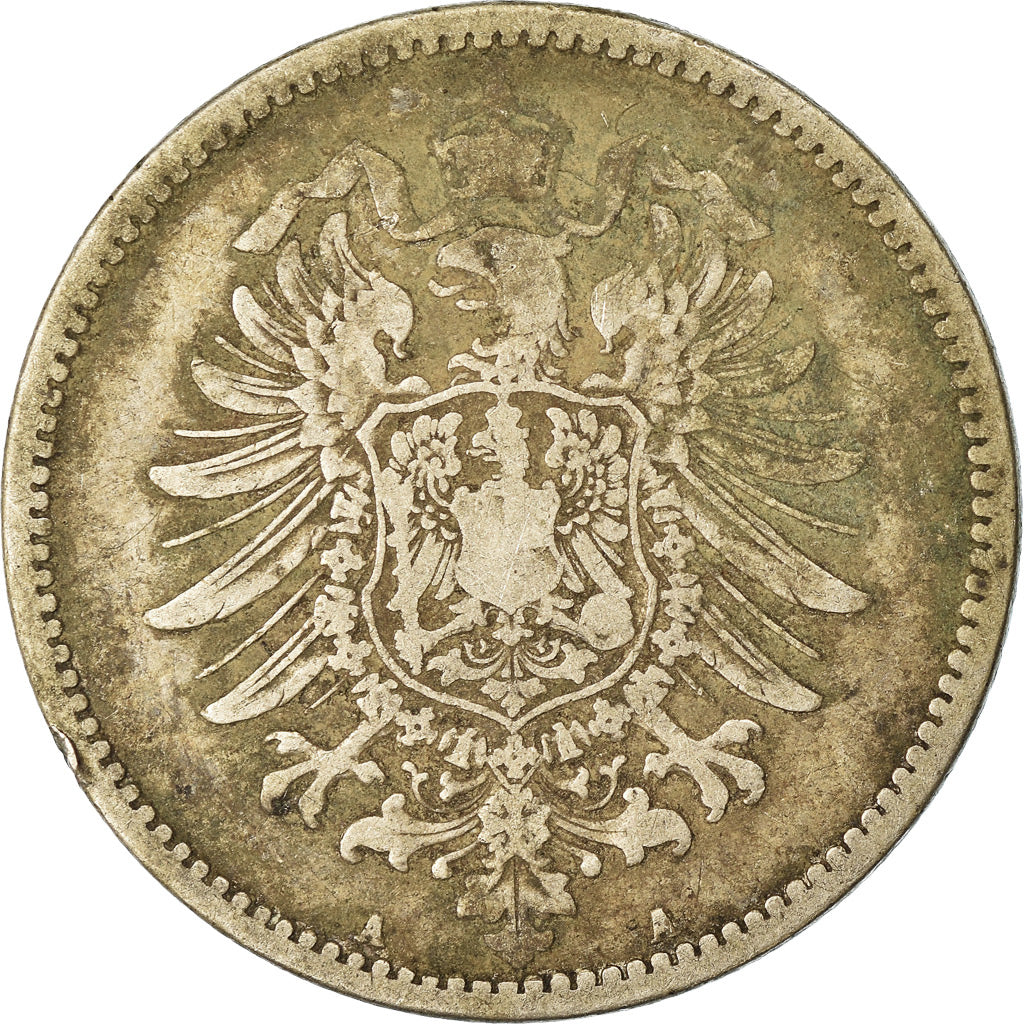Coin, GERMANY - EMPIRE, Wilhelm I, Mark, 1876, Berlin, VF(20-25), Silver, KM:7