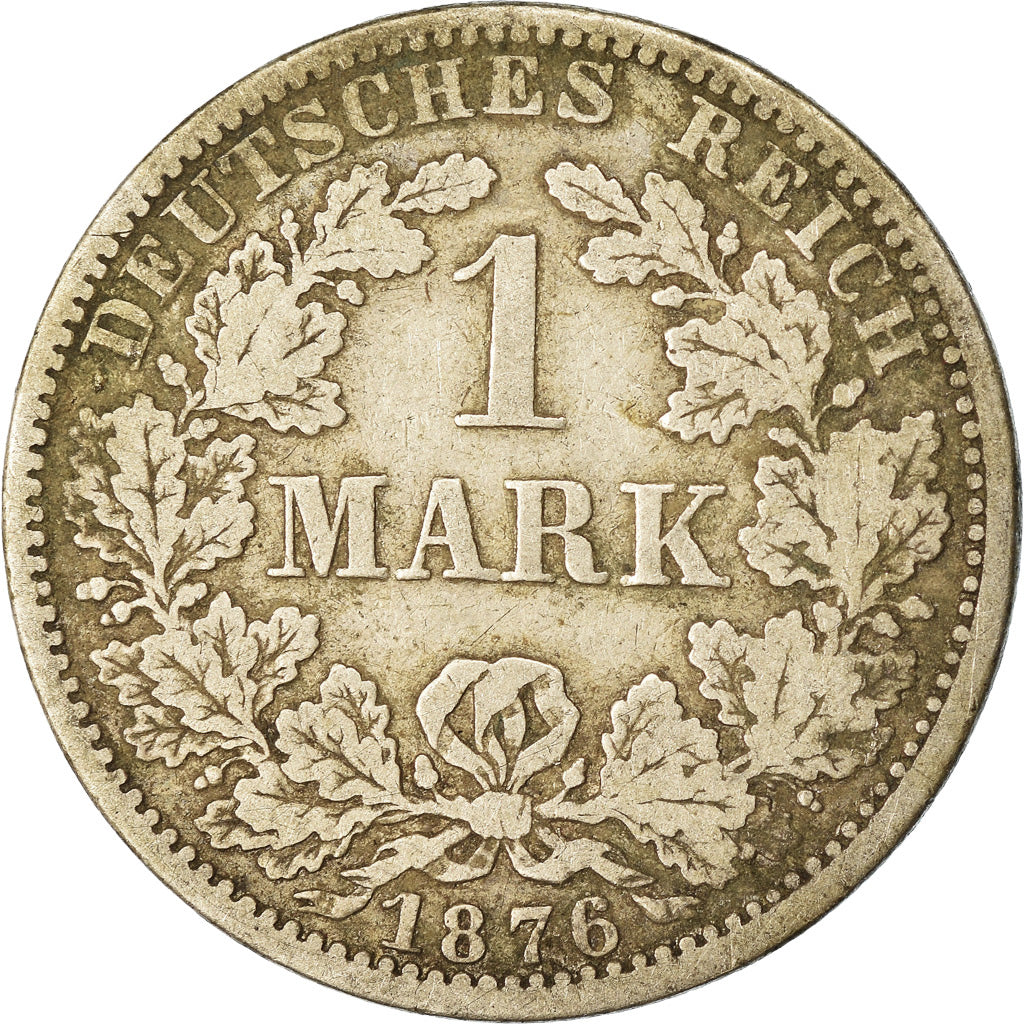 Coin, GERMANY - EMPIRE, Wilhelm I, Mark, 1876, Berlin, VF(20-25), Silver, KM:7