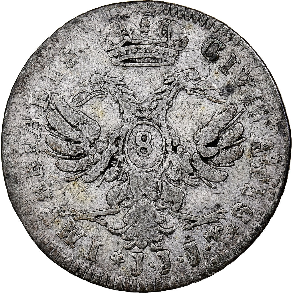 Free Hanseatic city of Lübeck, 8 Schilling, 1758, Lübeck, Silver, VF(30-35)