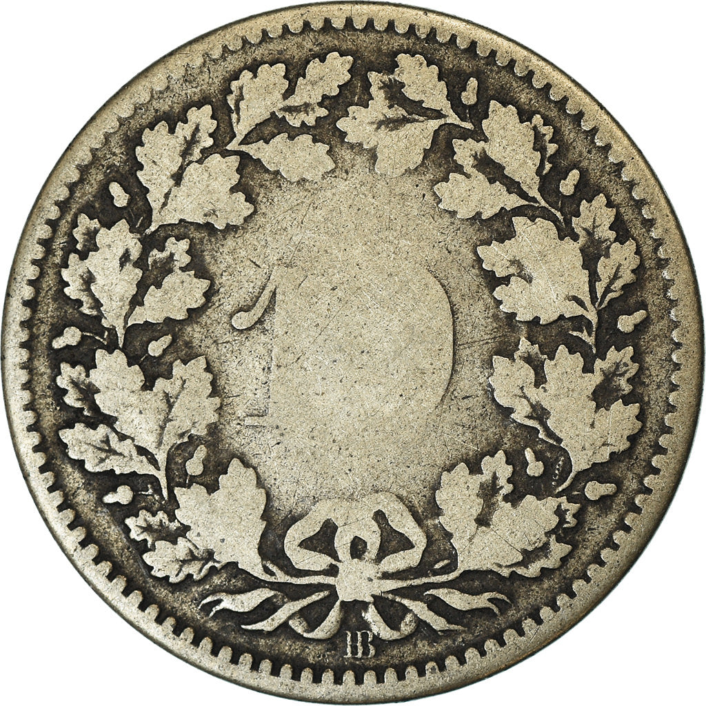 Moneda, Suiza, 10 Rappen, 1850, Strasbourg, BC+, Vellón, KM:6