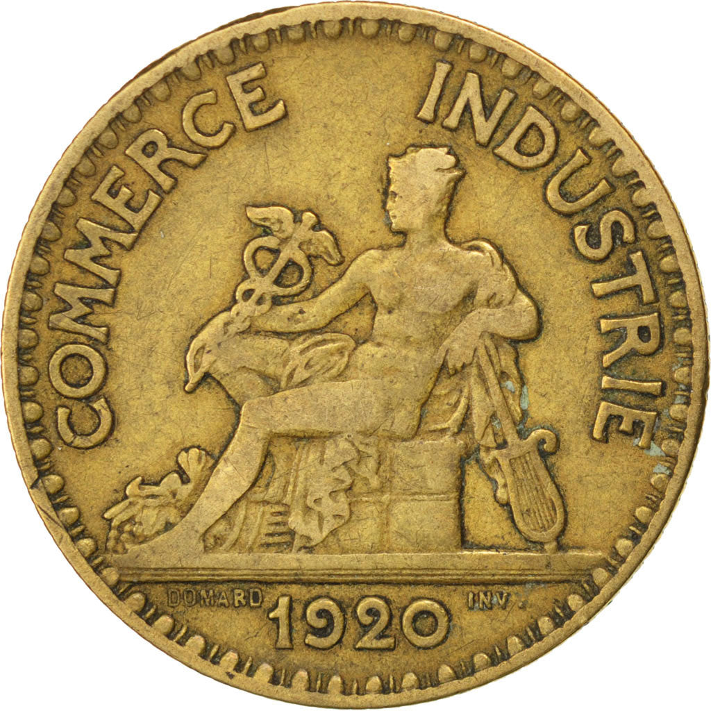 Coin, France, Chambre de commerce, 2 Francs, 1920, VF(30-35), Aluminum-Bronze