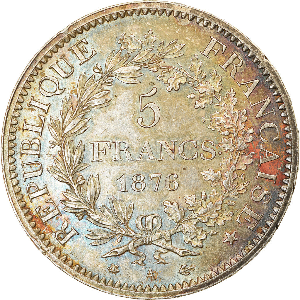 Monnaie, France, Hercule, 5 Francs, 1876,Paris,SUP,Argent,KM 820.1, Gadoury:745a