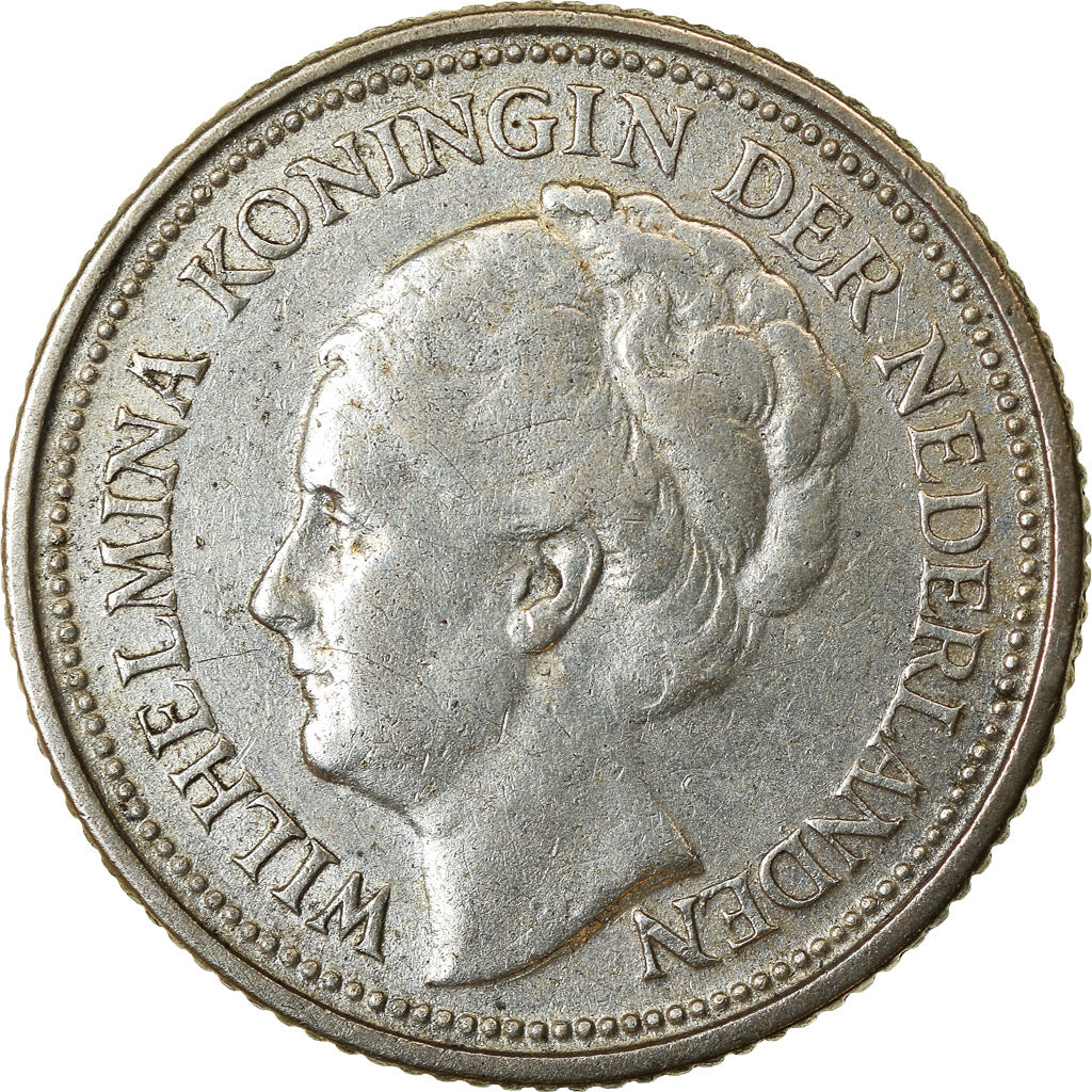 Moneta, Holandia, Wilhelmina I, 10 Cents, 1935, EF(40-45), Srebro, KM:163