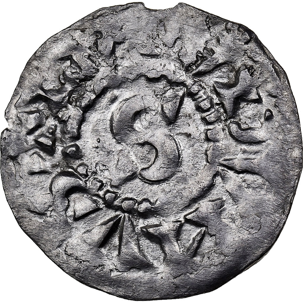 France, Lyonnais, Rodolphe III, Denarius, 993-1032, Lyon, Very rare, Silver