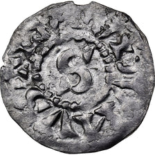 France, Lyonnais, Rodolphe III, Denarius, 993-1032, Lyon, Very rare, Silver
