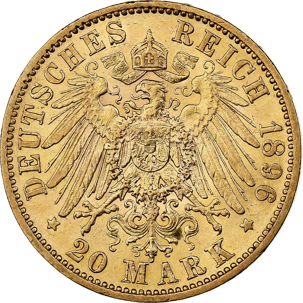 Royaume de Prusse, Wilhelm II, 20 Mark, 1896, Berlin, Or, SUP, KM:521