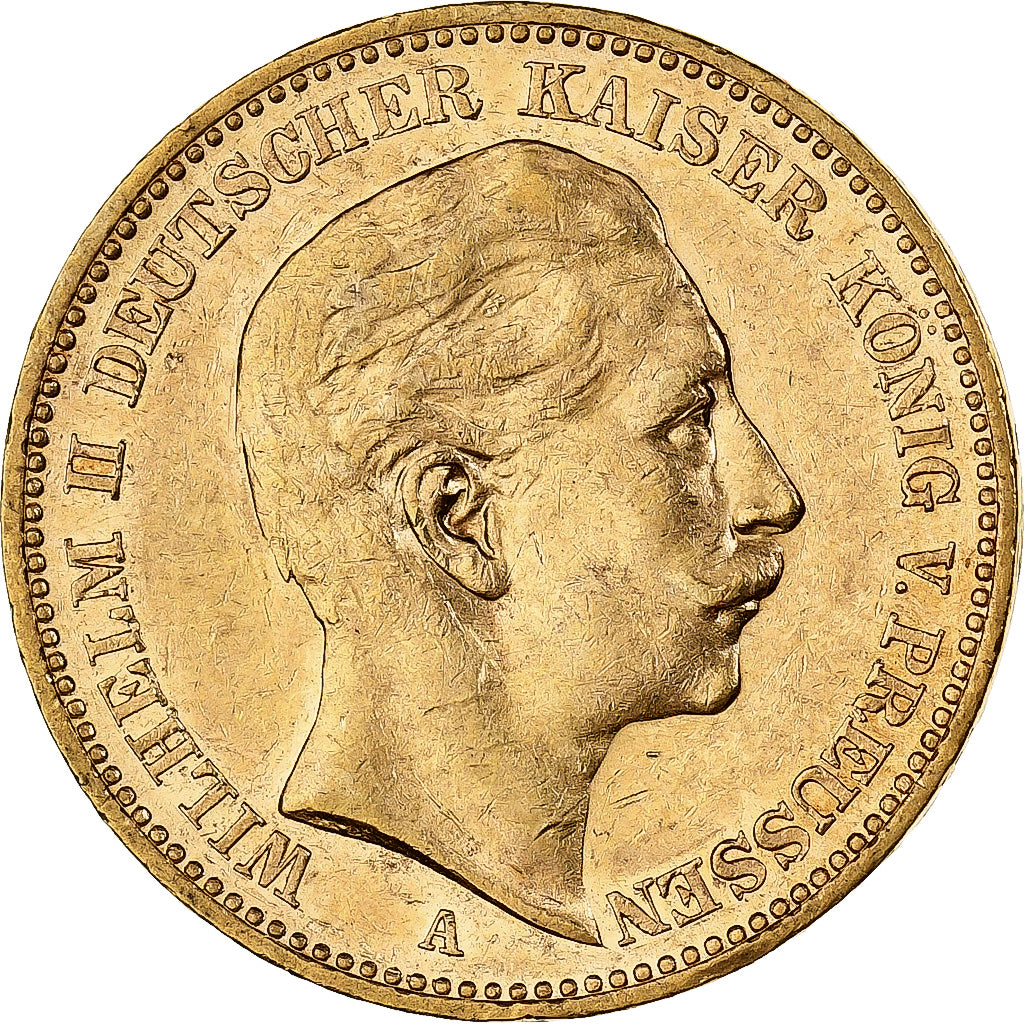 Kingdom of Prussia, Wilhelm II, 20 Mark, 1904, Berlin, Gold, SS+, KM:521