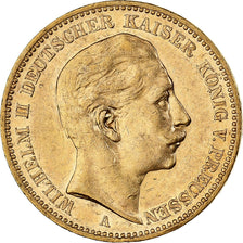 Kingdom of Prussia, Wilhelm II, 20 Mark, 1904, Berlin, Gold, SS+, KM:521