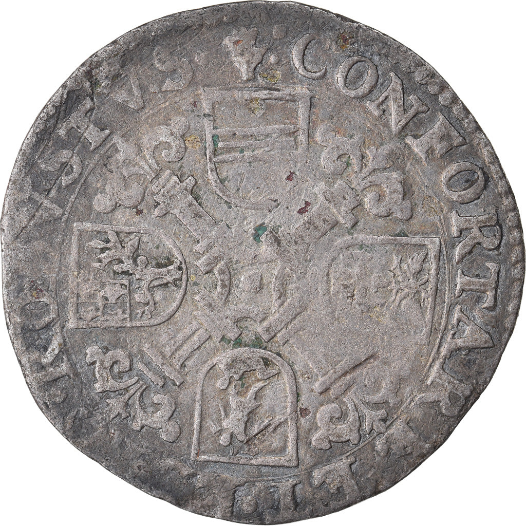 Münze, Spanische Niederlande, Philip II, 5 sols Robustus, 1585, Antwerpen