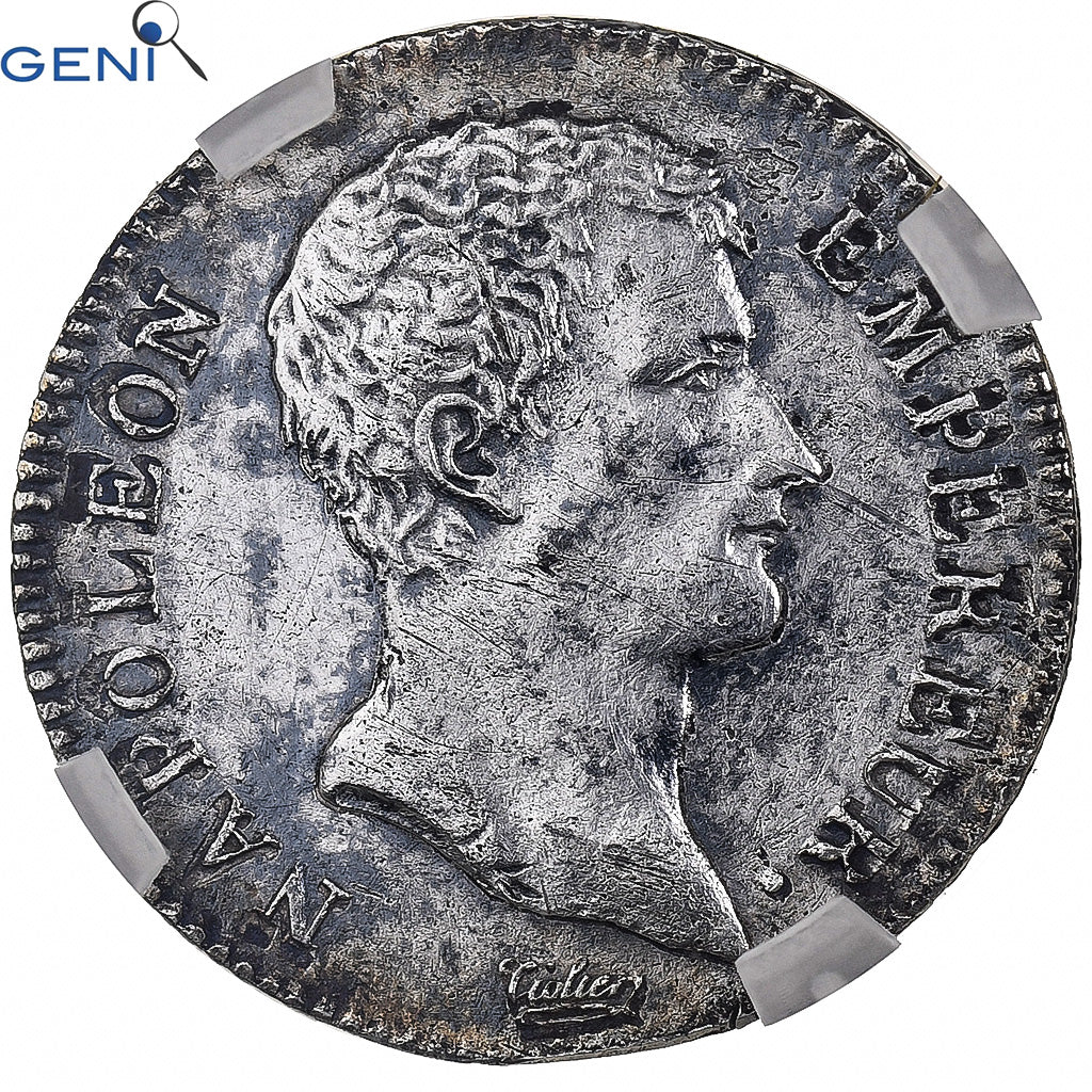 Francia, Napoleon I, 1 Franc, An 12, Paris, Plata, GENI, AU53, Gadoury:443