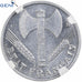 France, 50 Centimes, Bazor, 1944, Castelsarrasin, Aluminum, GENI, MS64