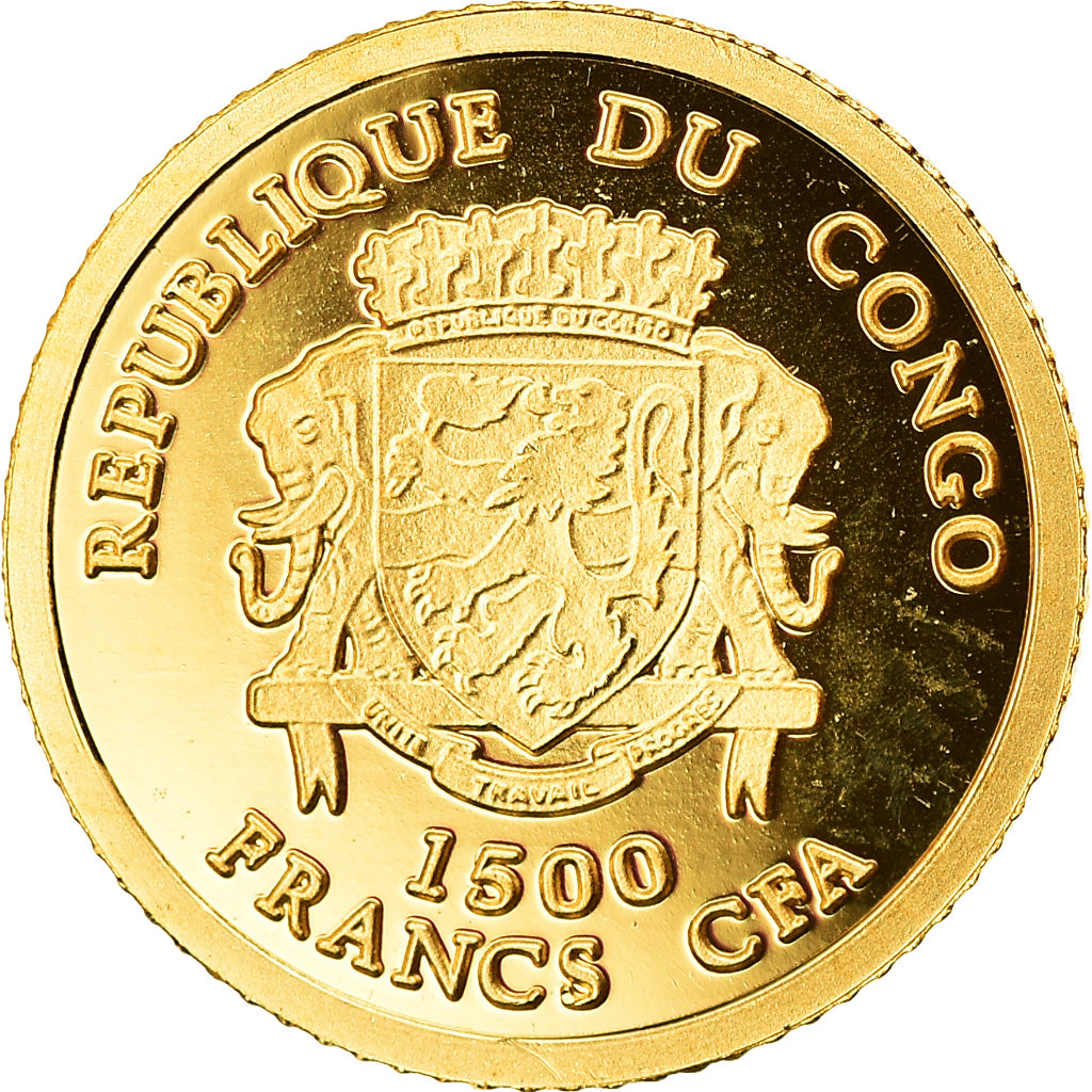 Münze, Congo, Napoléon Bonaparte, 1500 Francs CFA, 2007, STGL, Gold
