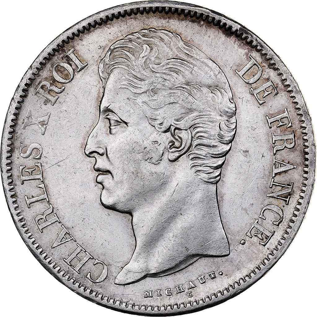 France, Charles X, 5 Francs, 1829, Perpignan, Argent, TTB, Gadoury:644