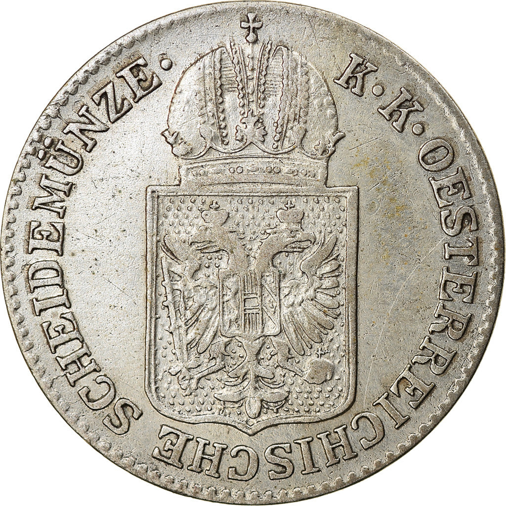 Austria, Franz Joseph I, 6 Kreuzer, 1849, Vienne, Srebro, AU(55-58), KM:2200