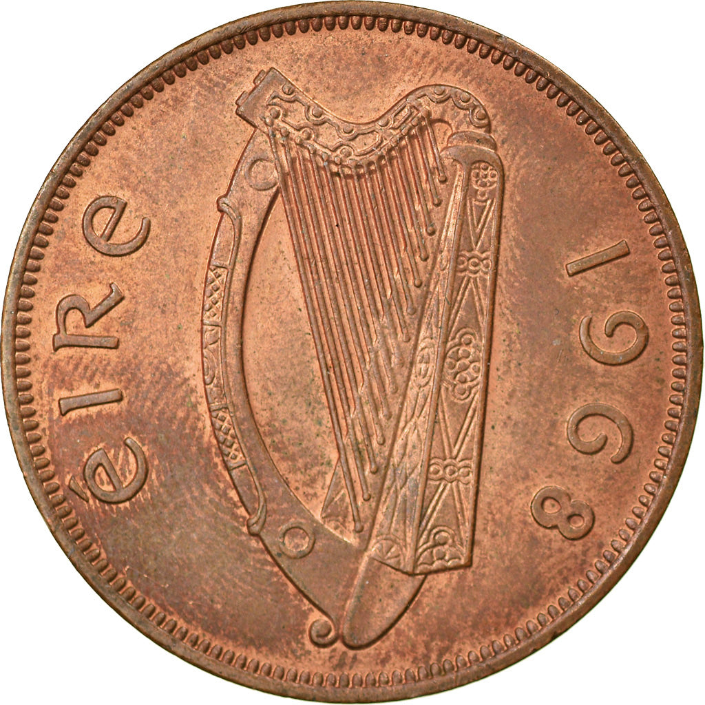 Monnaie, IRELAND REPUBLIC, Penny, 1968, SPL, Bronze, KM:11