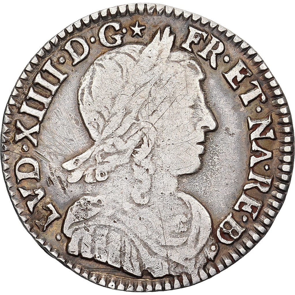 Francia, Louis XIV, 1/12 d'écu à la mèche longue de Béarn, 1679, Pau, Rare