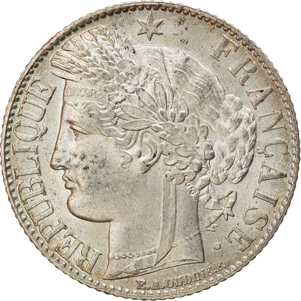 Moneta, Francja, Cérès, Franc, 1888, Paris, MS(60-62), Srebro, KM:822.1