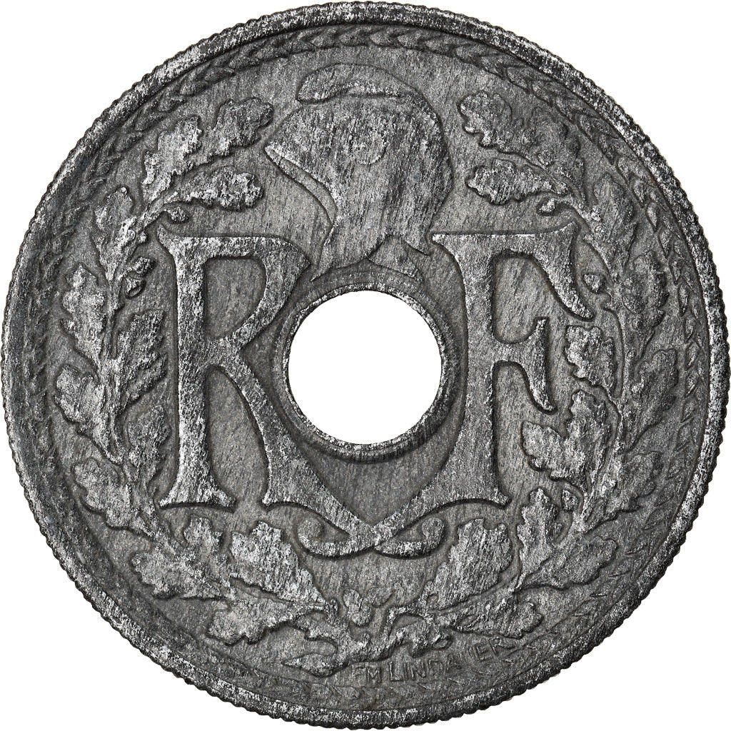 Moneta, Francia, Lindauer, 20 Centimes, 1945, Beaumont - Le Roger, BB+, Zinco
