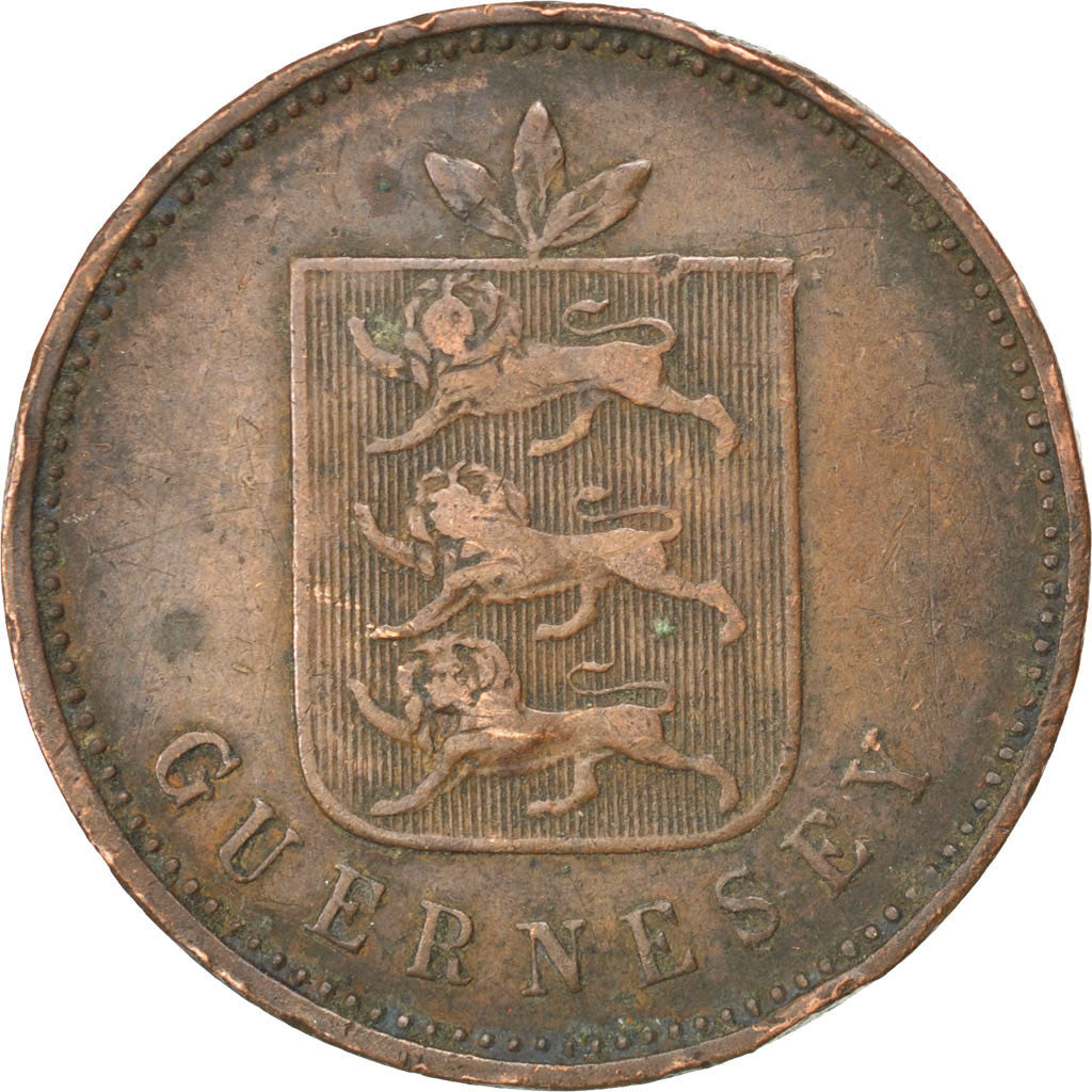 Coin, Guernsey, 4 Doubles, 1830, VF(20-25), Copper, KM:2