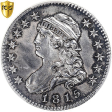 États-Unis, 25 Cents, Liberty Cap, 1815, Philadelphie, Argent, PCGS