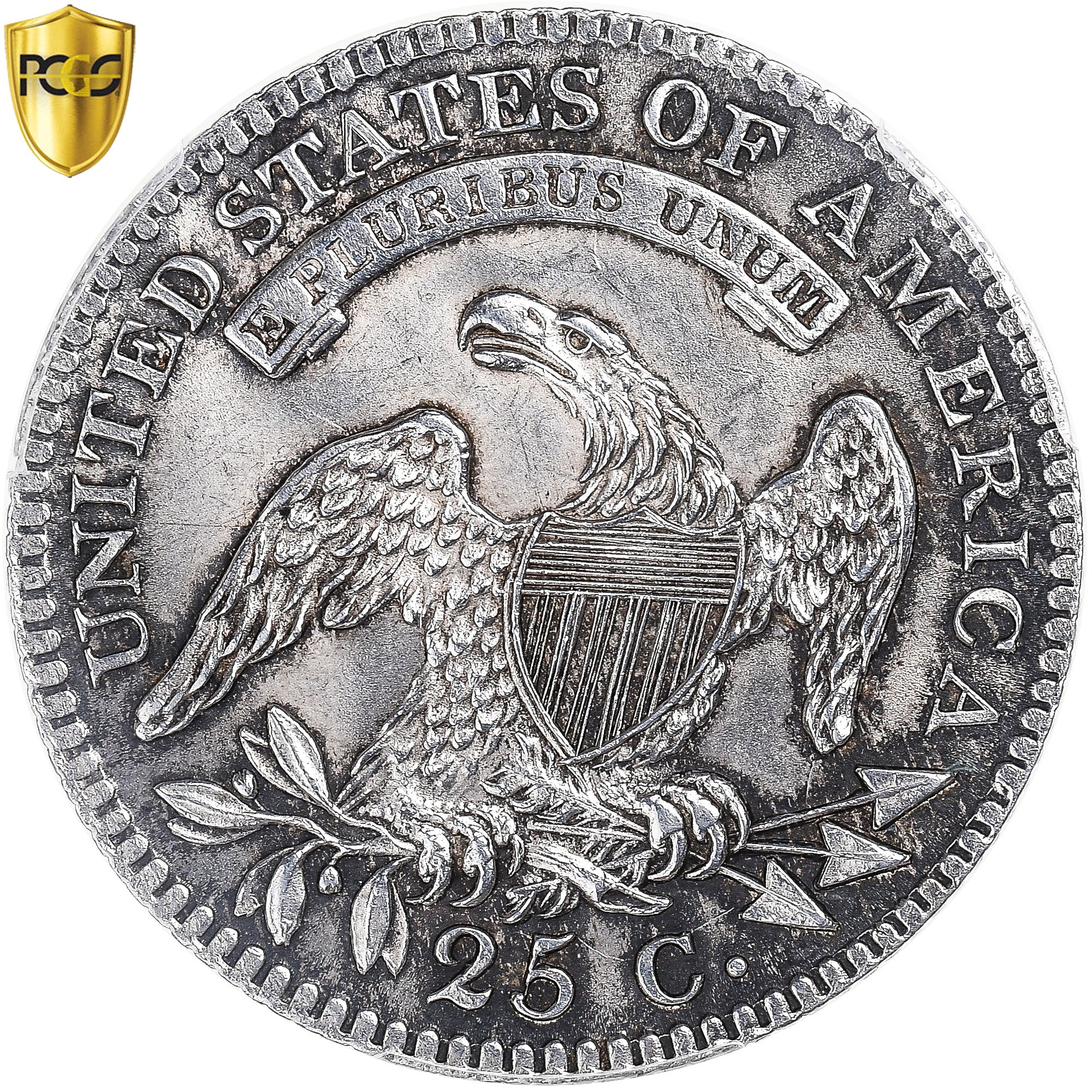 États-Unis, 25 Cents, Liberty Cap, 1815, Philadelphie, Argent, PCGS