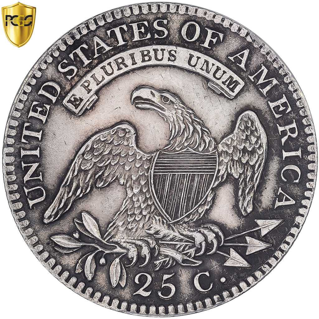 United States, 25 Cents, Liberty Cap, 1815, Philadelphia, Silver, PCGS