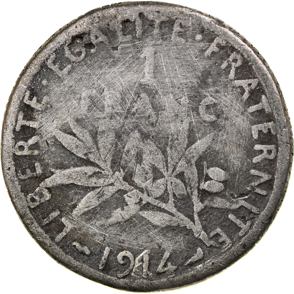 Munten, Frankrijk, Semeuse, Franc, 1914, Paris, Contemporary forgery in tin, FR