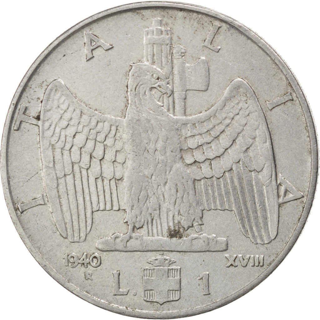 Coin, Italy, Vittorio Emanuele III, Lira, 1940, Rome, EF(40-45), Stainless