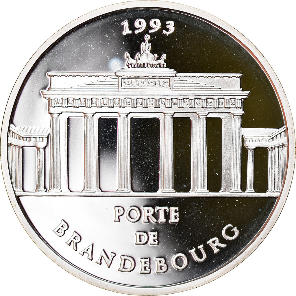 Munten, Frankrijk, Porte de Brandebourg, 100 Francs-15 Ecus, 1993, BE, FDC