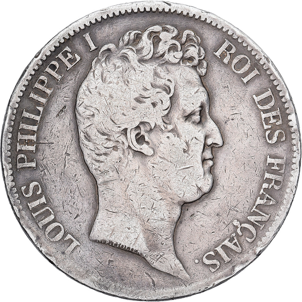 Moeda, França, Louis-Philippe, 5 Francs, 1831, Bordeaux, HYBRIDE, VF(20-25)