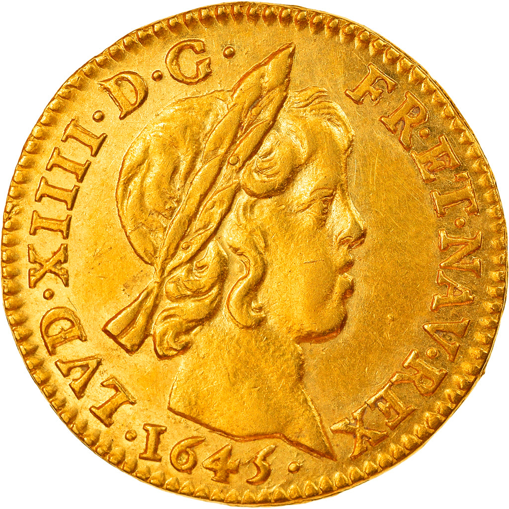 Moneda, Francia, Louis XIV, 1/2 Louis d'or à la mèche courte, 1/2 Louis d'or