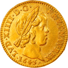 Moneda, Francia, Louis XIV, 1/2 Louis d'or à la mèche courte, 1/2 Louis d'or