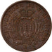 Moeda, San Marino, 10 Centesimi, 1935, Rome, AU(55-58), Bronze, KM:13