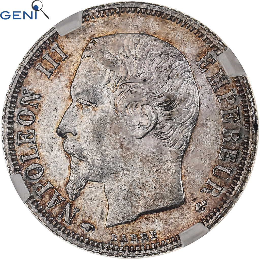 Moneda, Francia, Napoleon III, Napoléon III, Franc, 1859, Paris, GENI, MS62