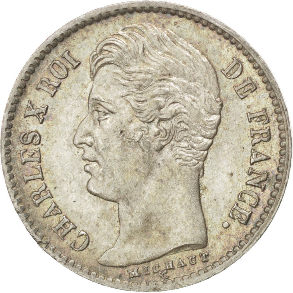 Coin, France, Charles X, 1/4 Franc, 1829, Paris, MS(60-62), Silver, KM:722.1