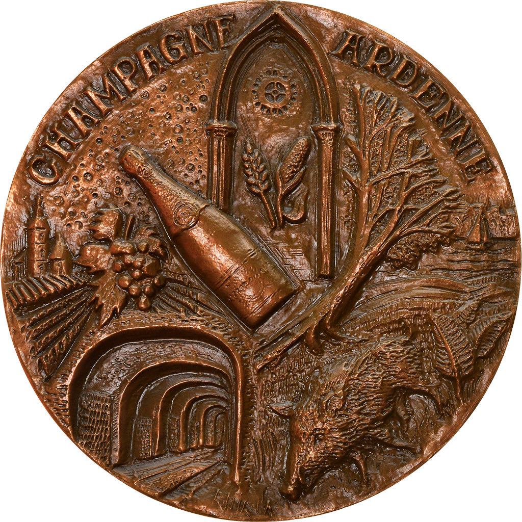France, Médaille, Région Champagne-Ardennes, Geography, 1976, hirolla, SPL