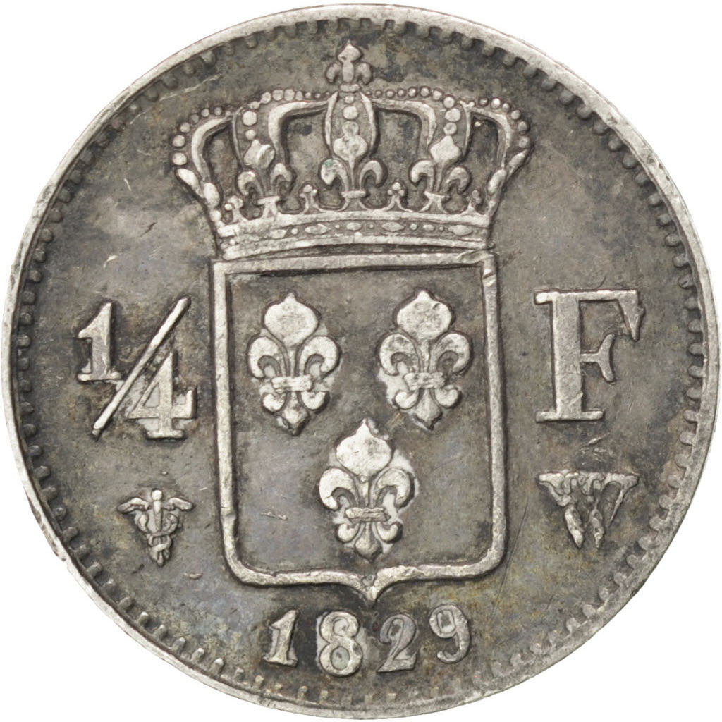 Monnaie, France, Charles X, 1/4 Franc, 1829, Lille, TTB+, Argent, KM:722.12