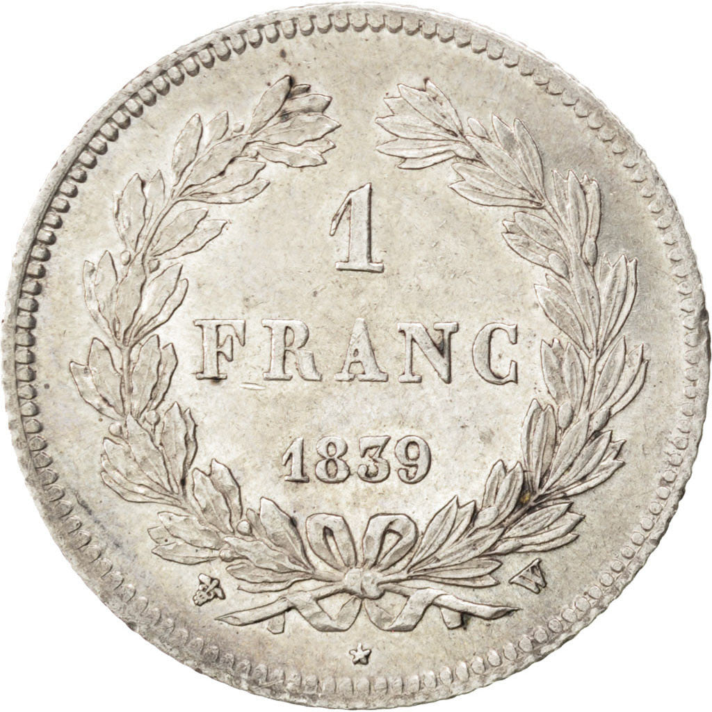 Münze, Frankreich, Louis-Philippe, Franc, 1839, Lille, VZ, Silber, KM:748.13