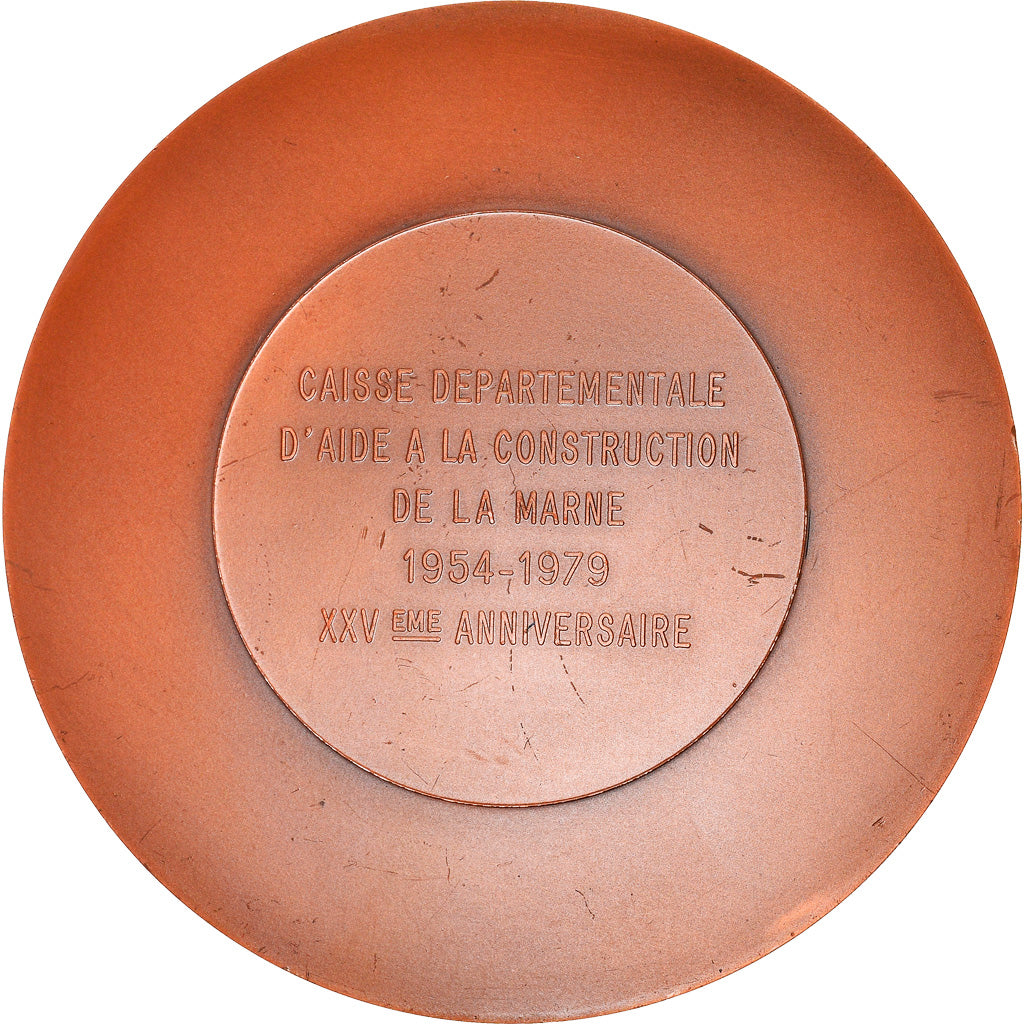 France, Medal, Conseil Général de la Marne, 1979, Santucci, MS(63), Copper