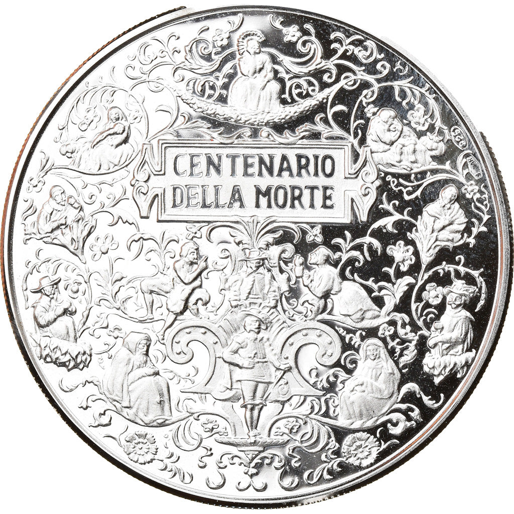 Włochy, Medal, Centenary of Alessandro Manzoni's death, 1973, MS(65-70), Srebro