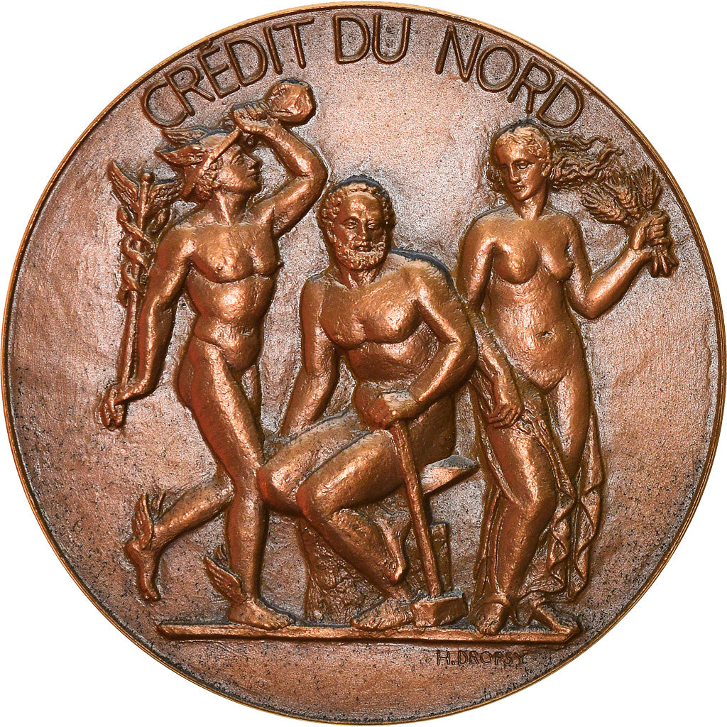 France, Médaille, Banque, Crédit du Nord, 1973, Dropsy, SPL, Bronze