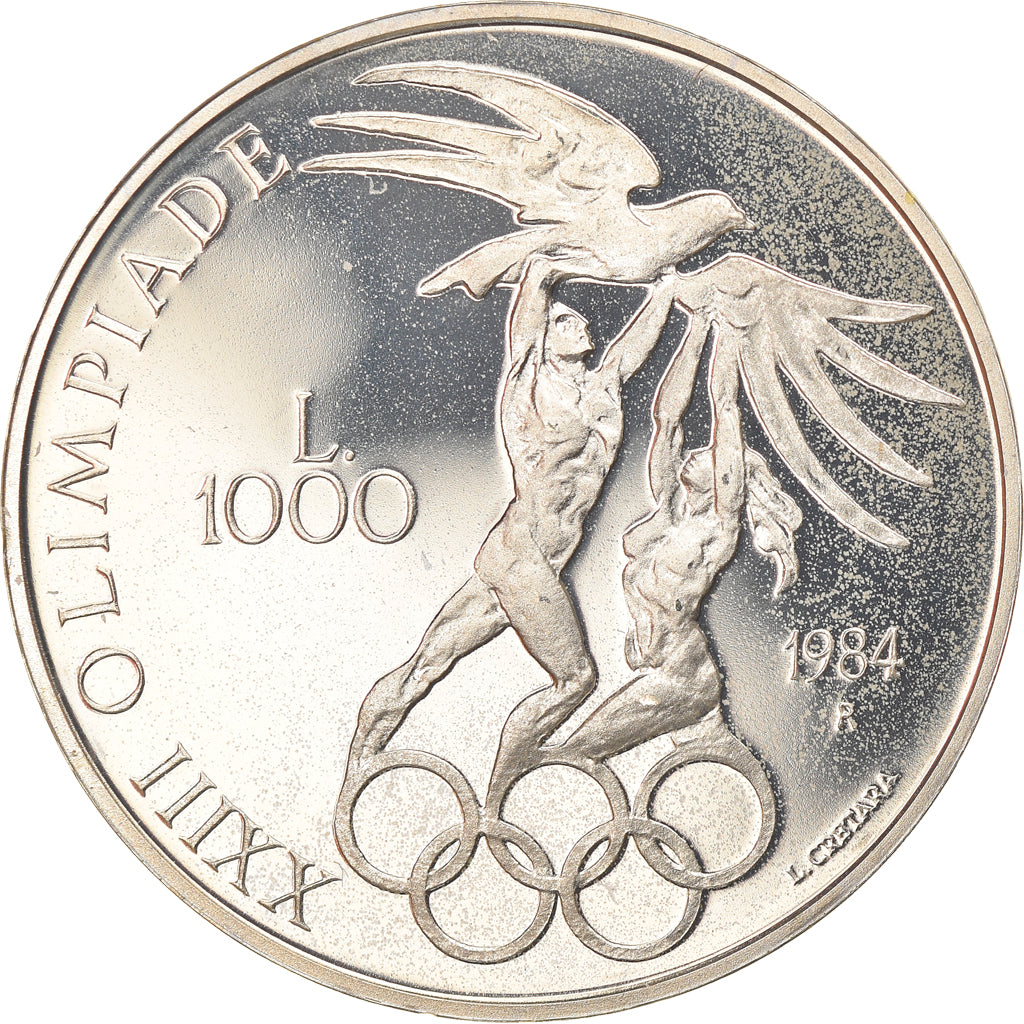 Moeda, San Marino, 1000 Lire, 1984, Roma, Proof, MS(65-70), Prata, KM:169