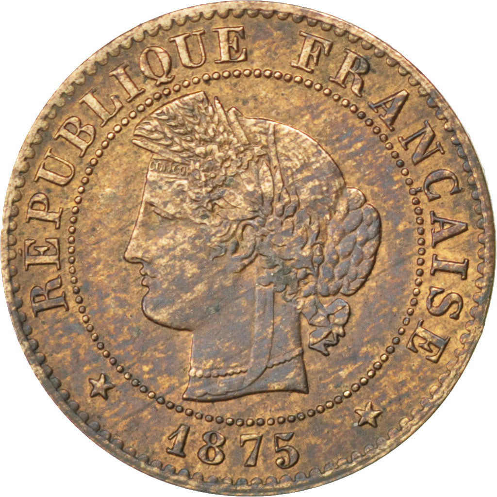 Münze, Frankreich, Cérès, Centime, 1875, Paris, SS+, Bronze, KM:826.1
