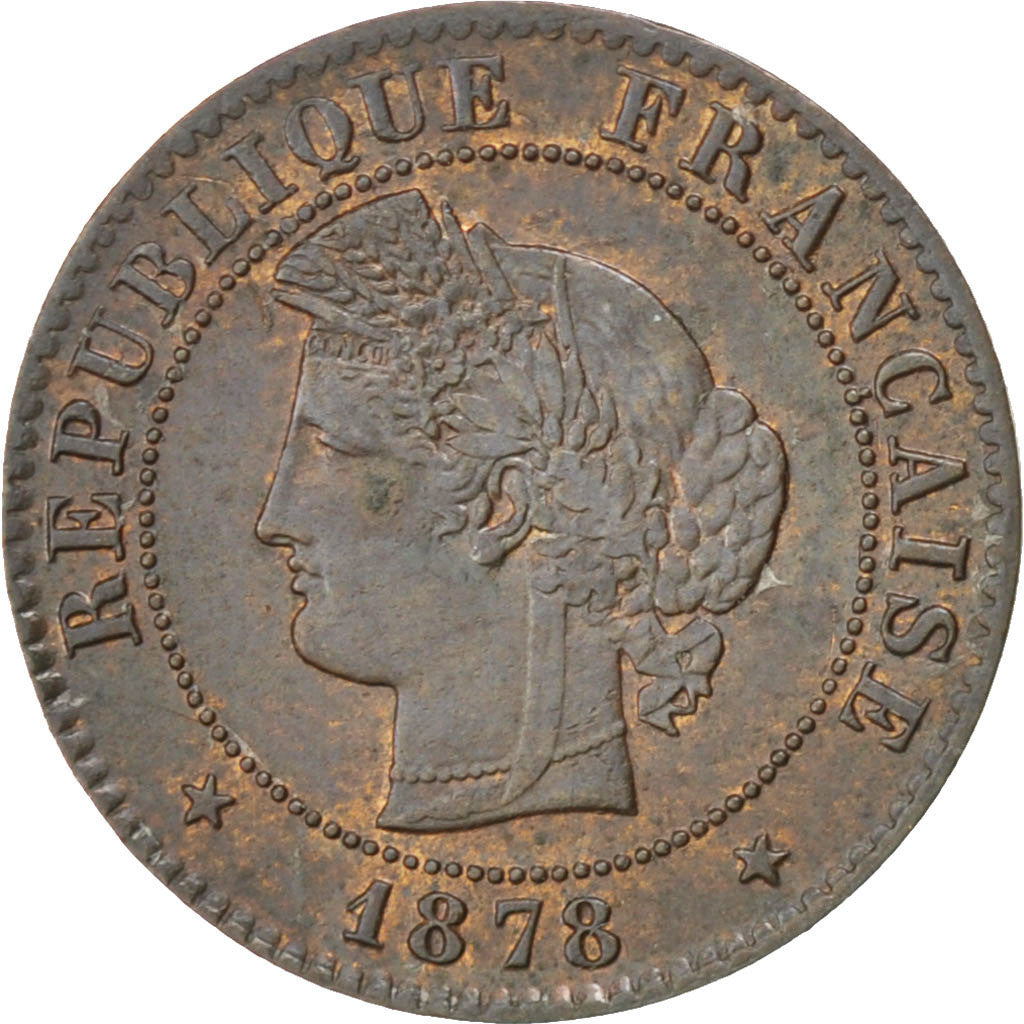 Münze, Frankreich, Cérès, Centime, 1878, Bordeaux, SS+, Bronze, KM:826.2