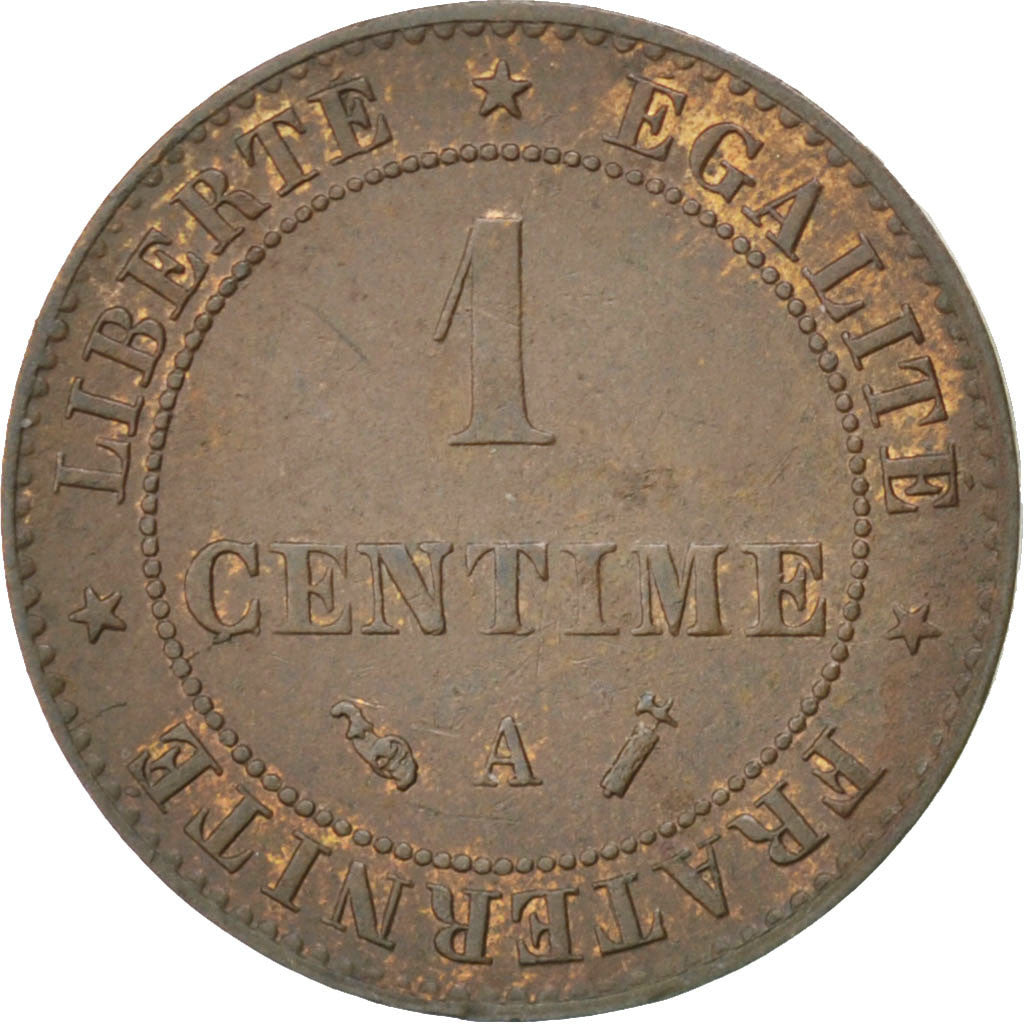 Coin, France, Cérès, Centime, 1891, Paris, AU(50-53), Bronze, KM:826.1