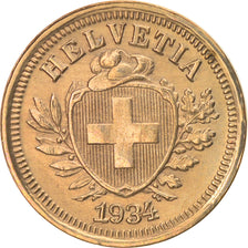 Münze, Schweiz, Rappen, 1934, Bern, SS+, Bronze, KM:3.2