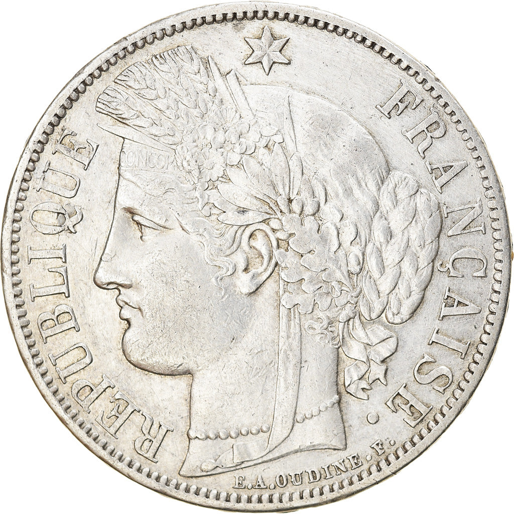 Coin, France, Cérès, 5 Francs, 1870, Paris, AU(50-53), Silver, KM:819