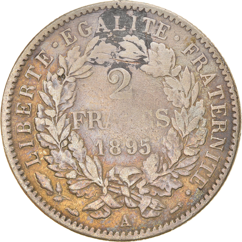Monnaie, France, Cérès, 2 Francs, 1895, Paris, TB+, Argent, Gadoury:530a