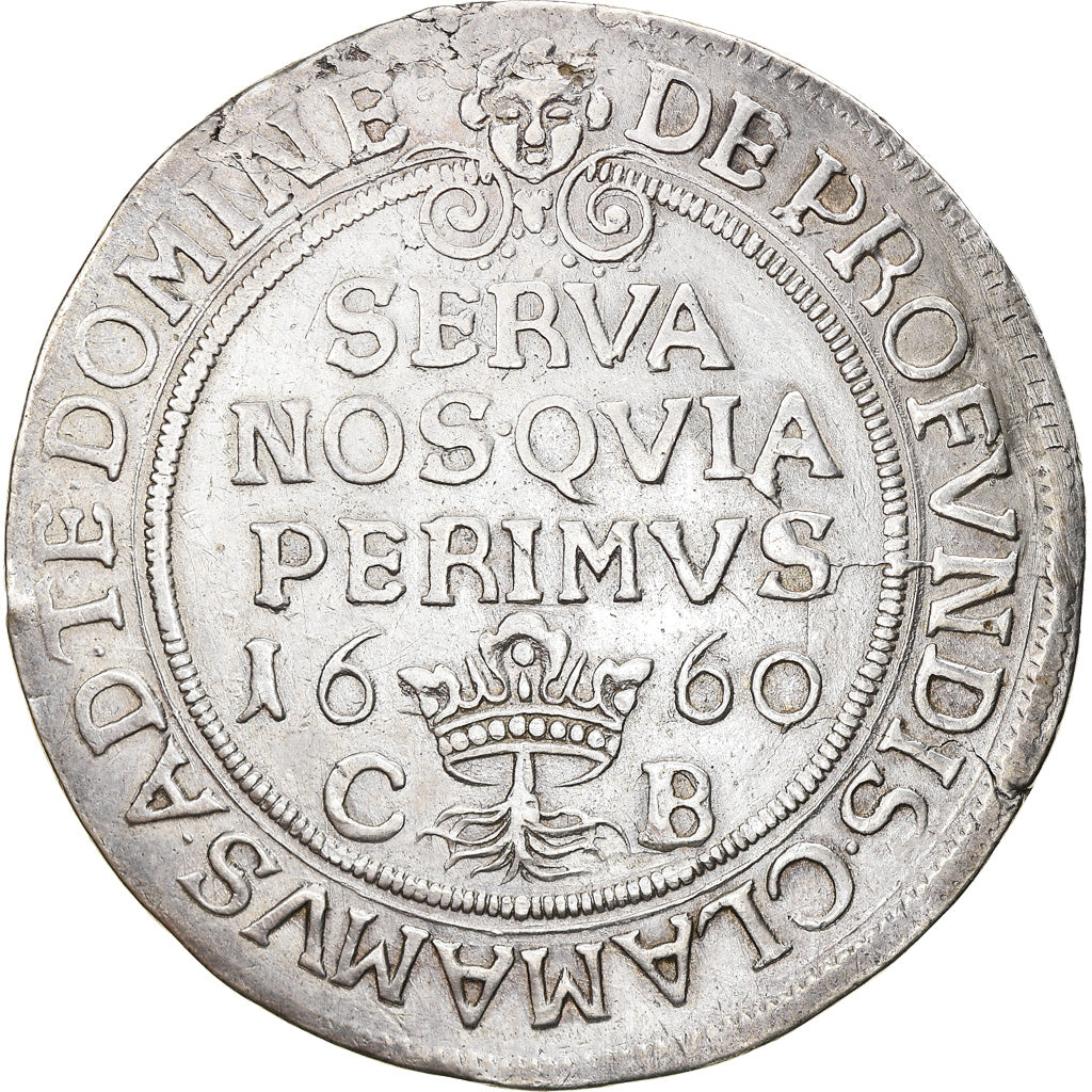 Principality of Transylvania, Ákos Barcsay, Thaler, 1660, Nagyszeben, Argento