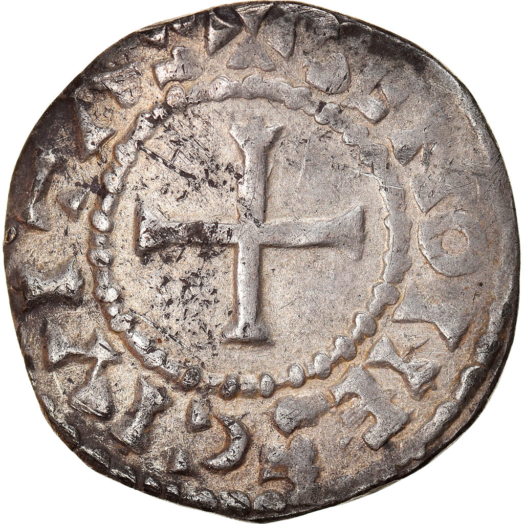 Munten, Frankrijk, Charles le Chauve, Denier, 864-875, Sens, ZF, Zilver